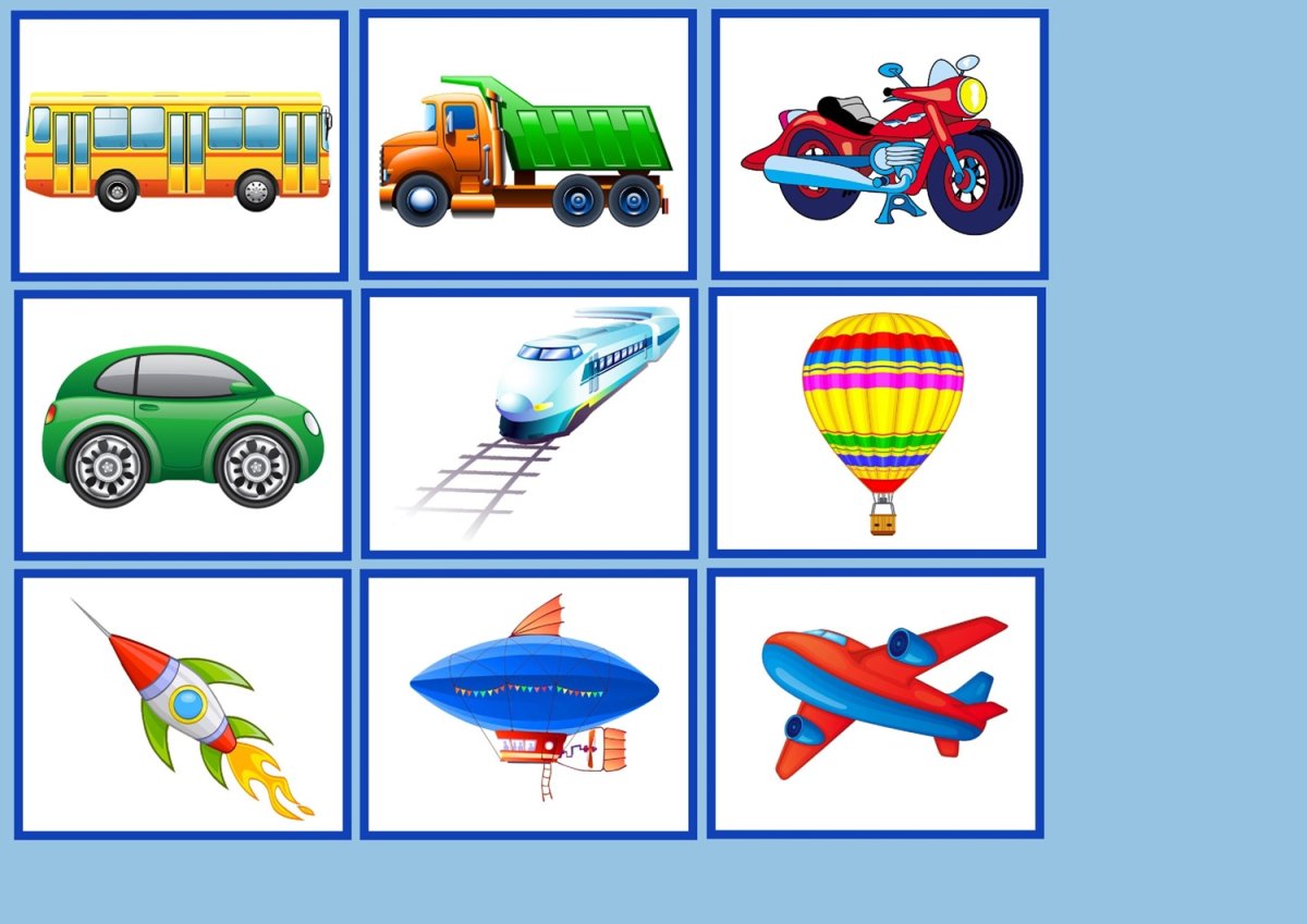 Лото транспорт для детей