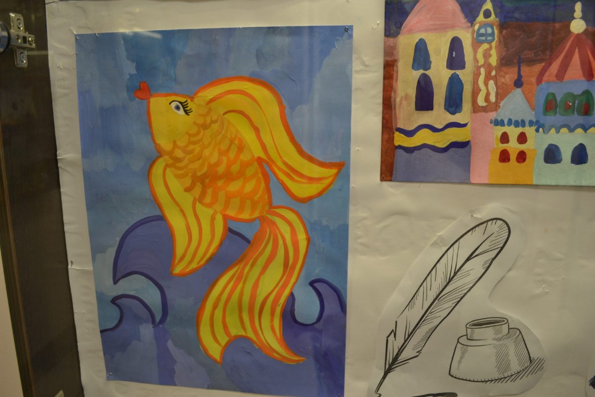 Детские работы детей по сказкам Пушкина