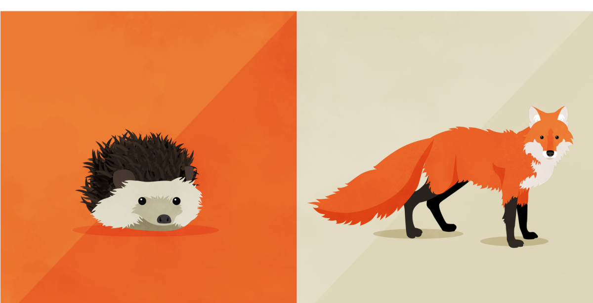Лис с ежом
