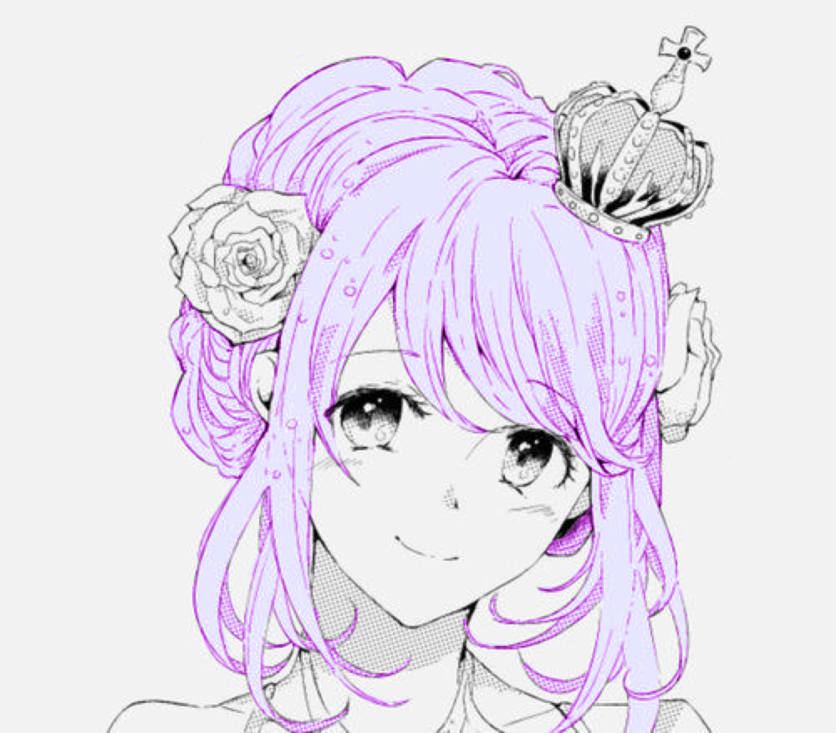 Аниме арт черно белый