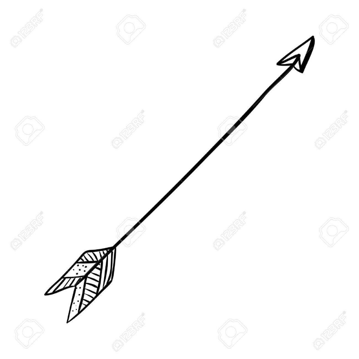 Стрела карандашом