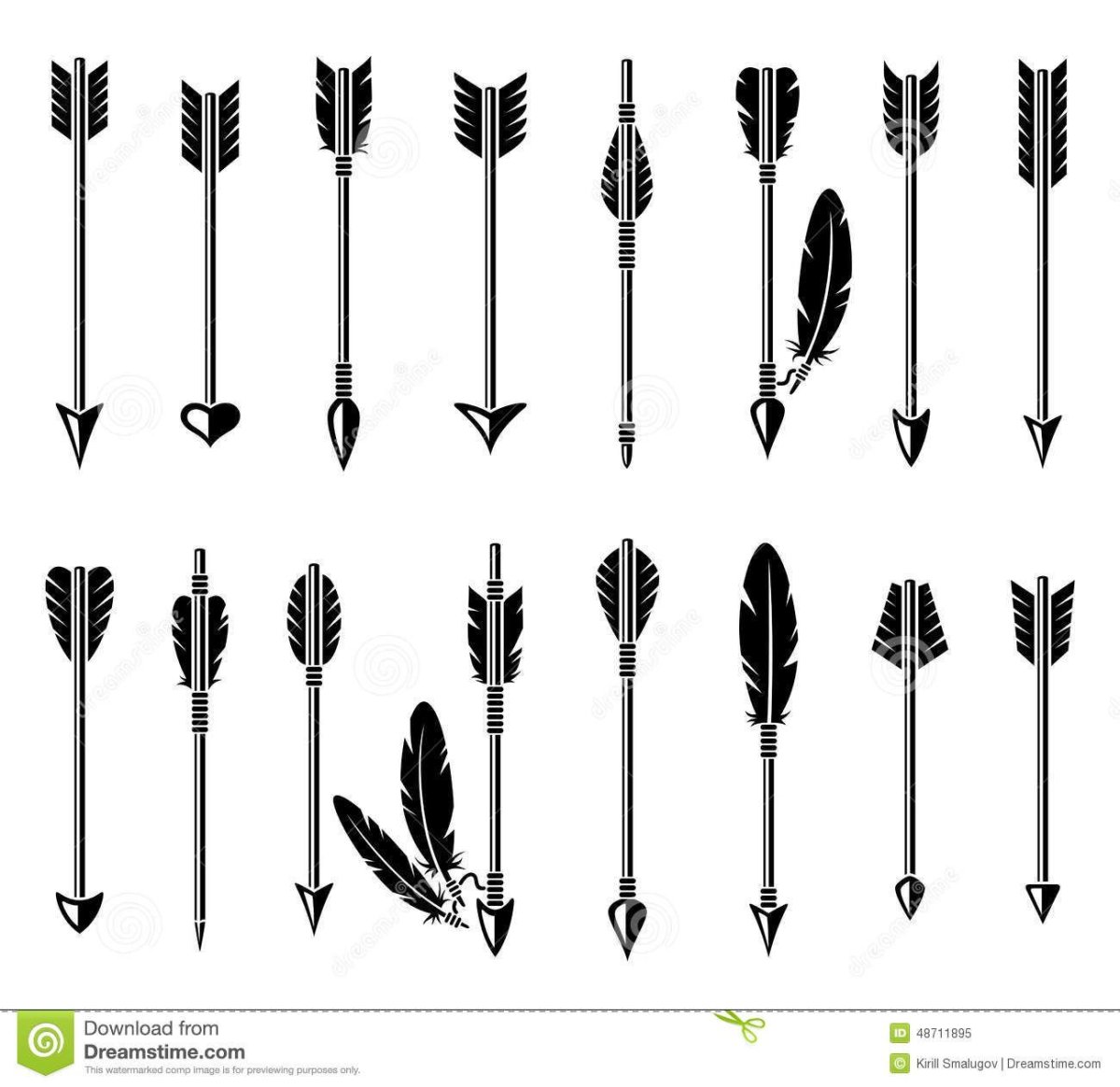 Стрела с перьями