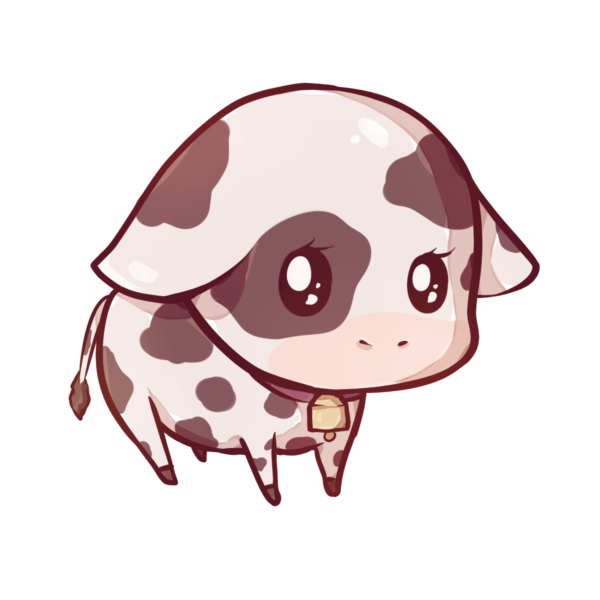 Милая коровка для срисовки