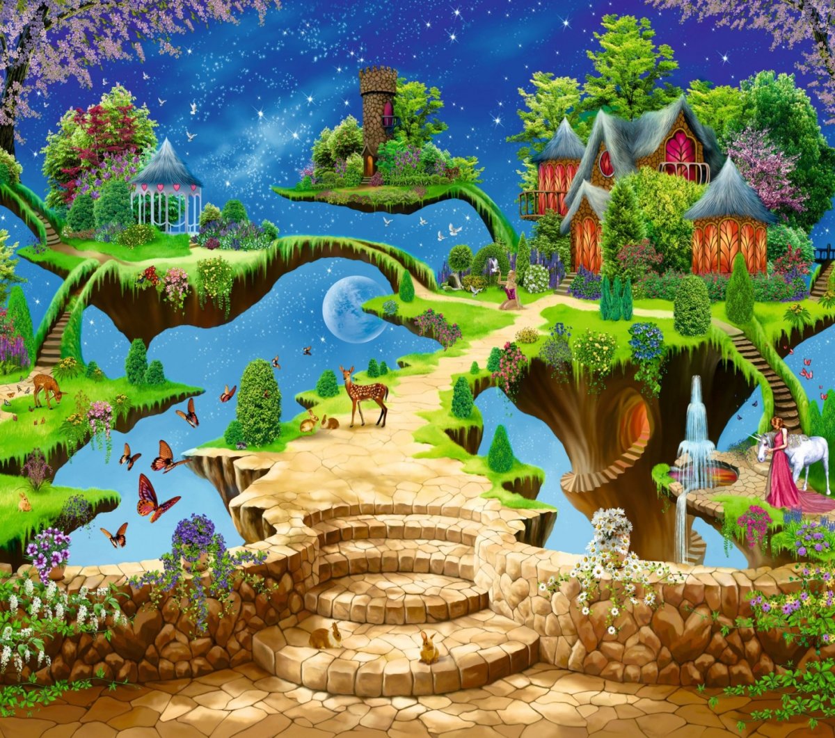 Тридевятое царство дворец акверель