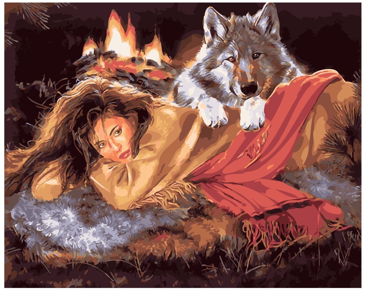 Девушка с волком