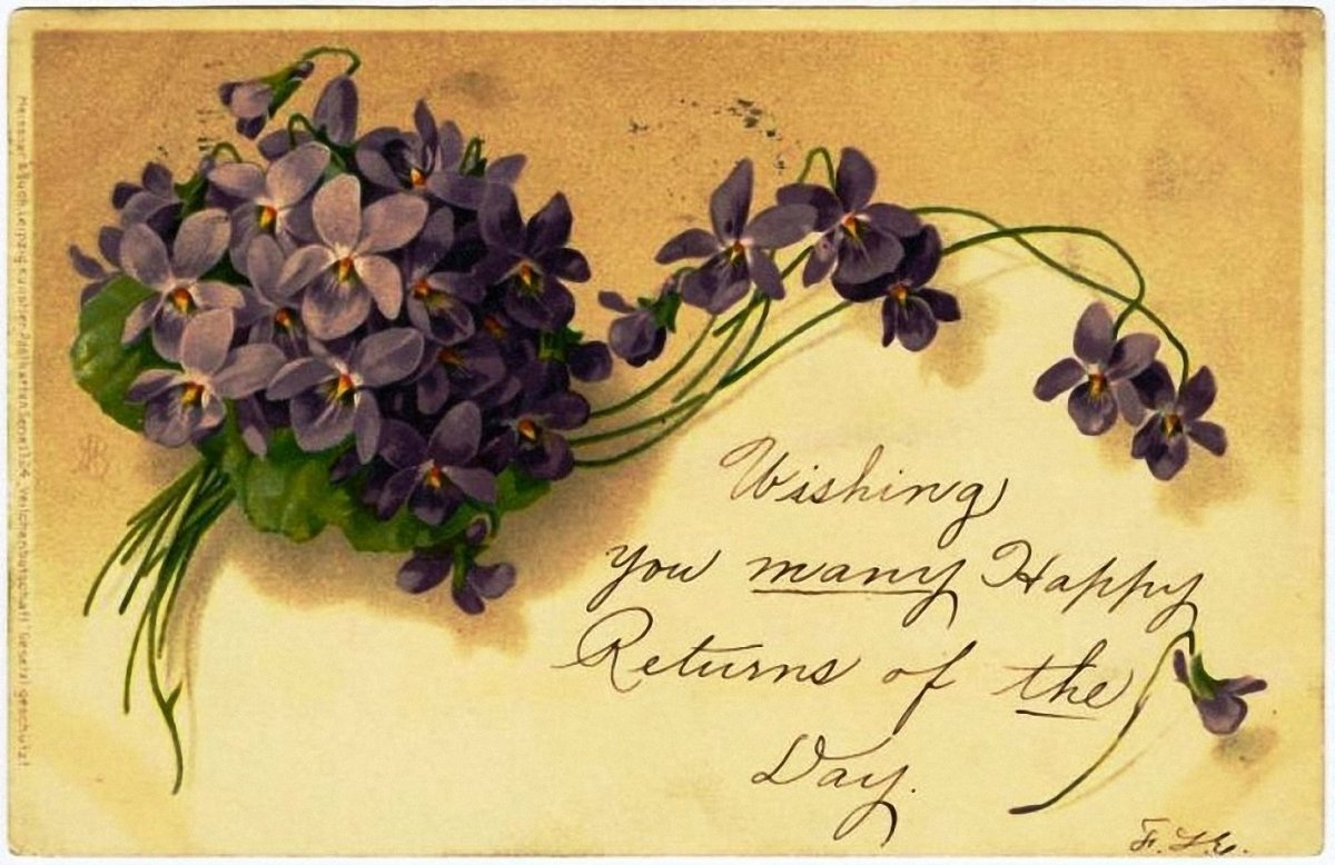 Фиалки для декупажа