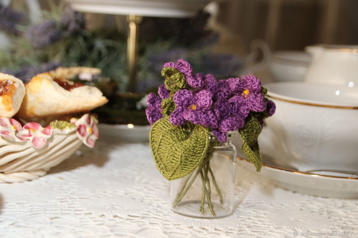 Вязаные букеты