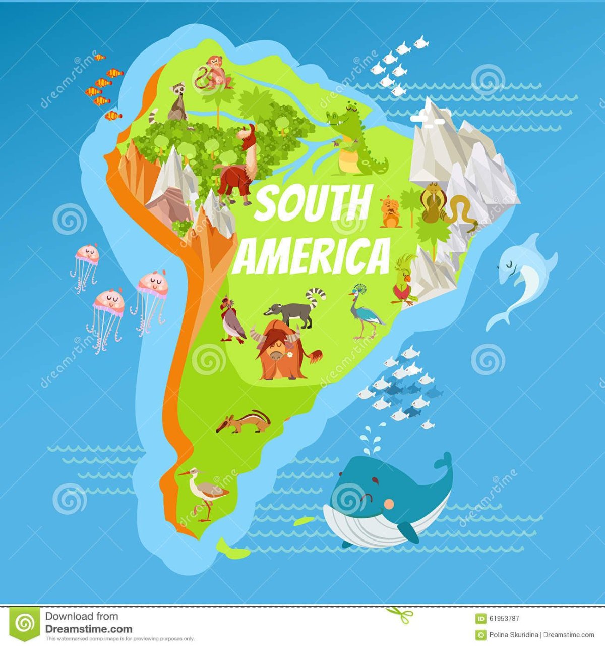 Материк Америка для детей