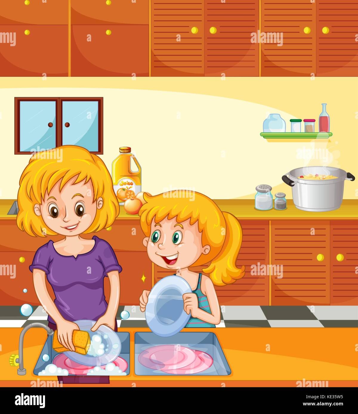 Кухонный работник мультяшный