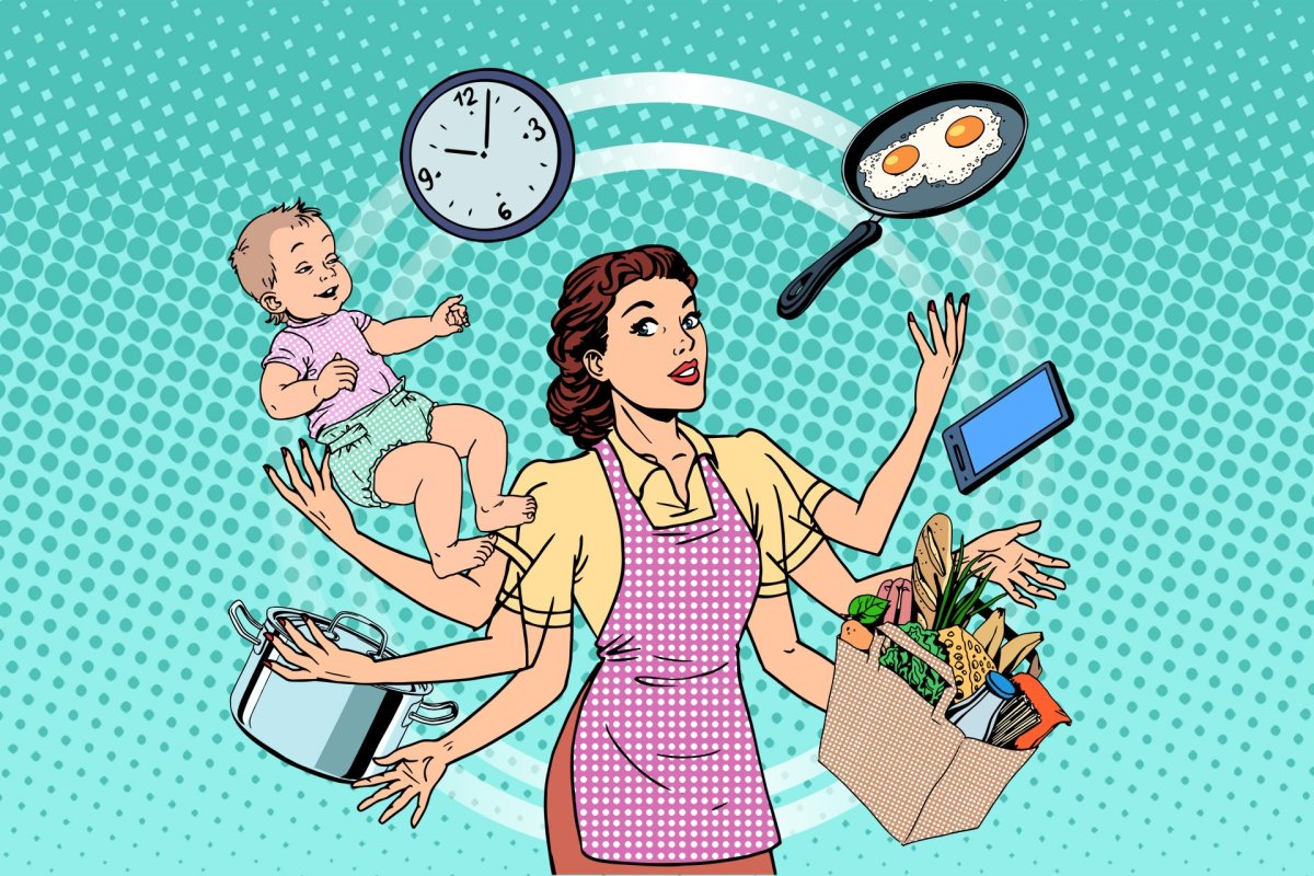 Женщина много дел