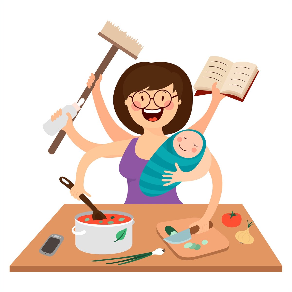 Мама с 10 руками