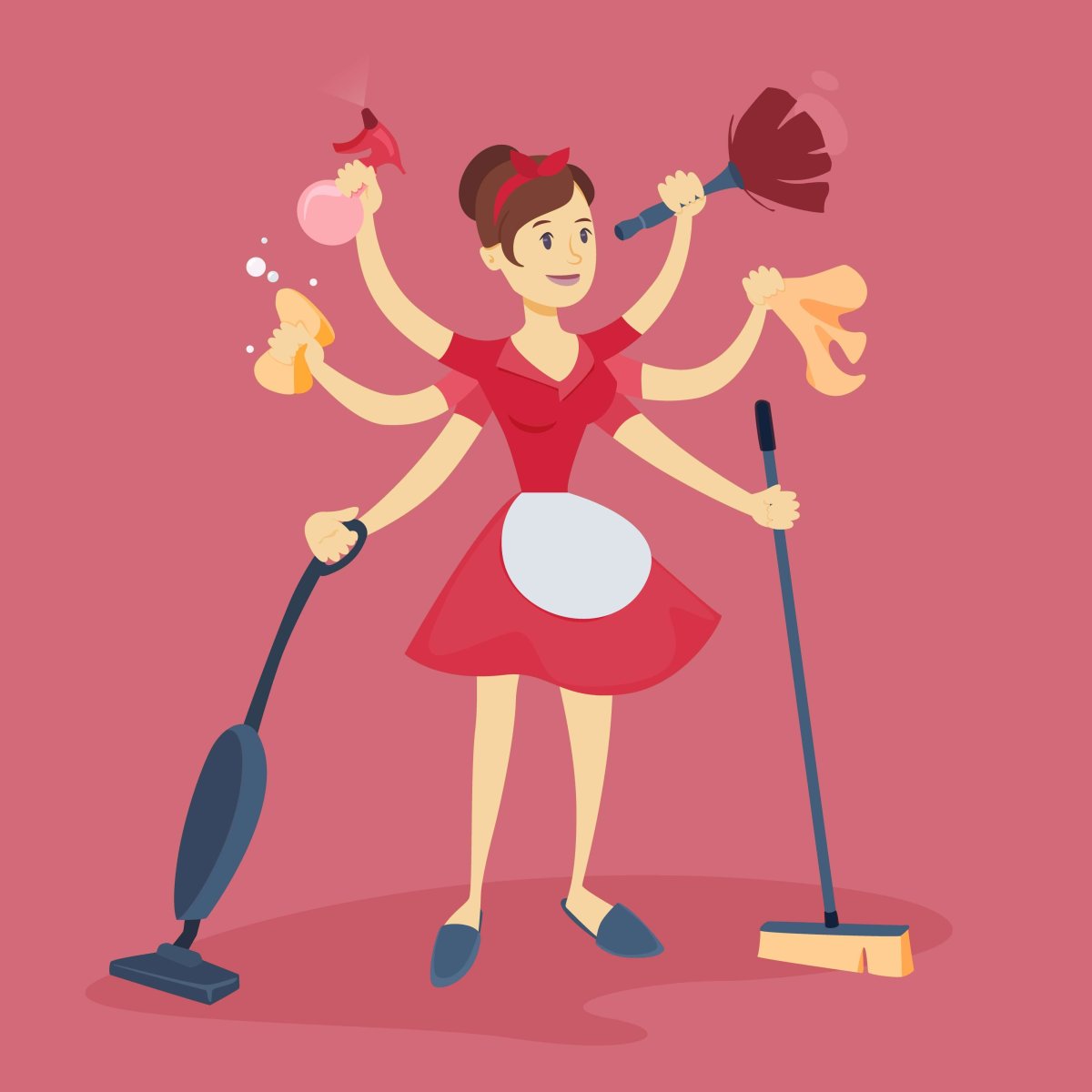 Хозяйка много рук