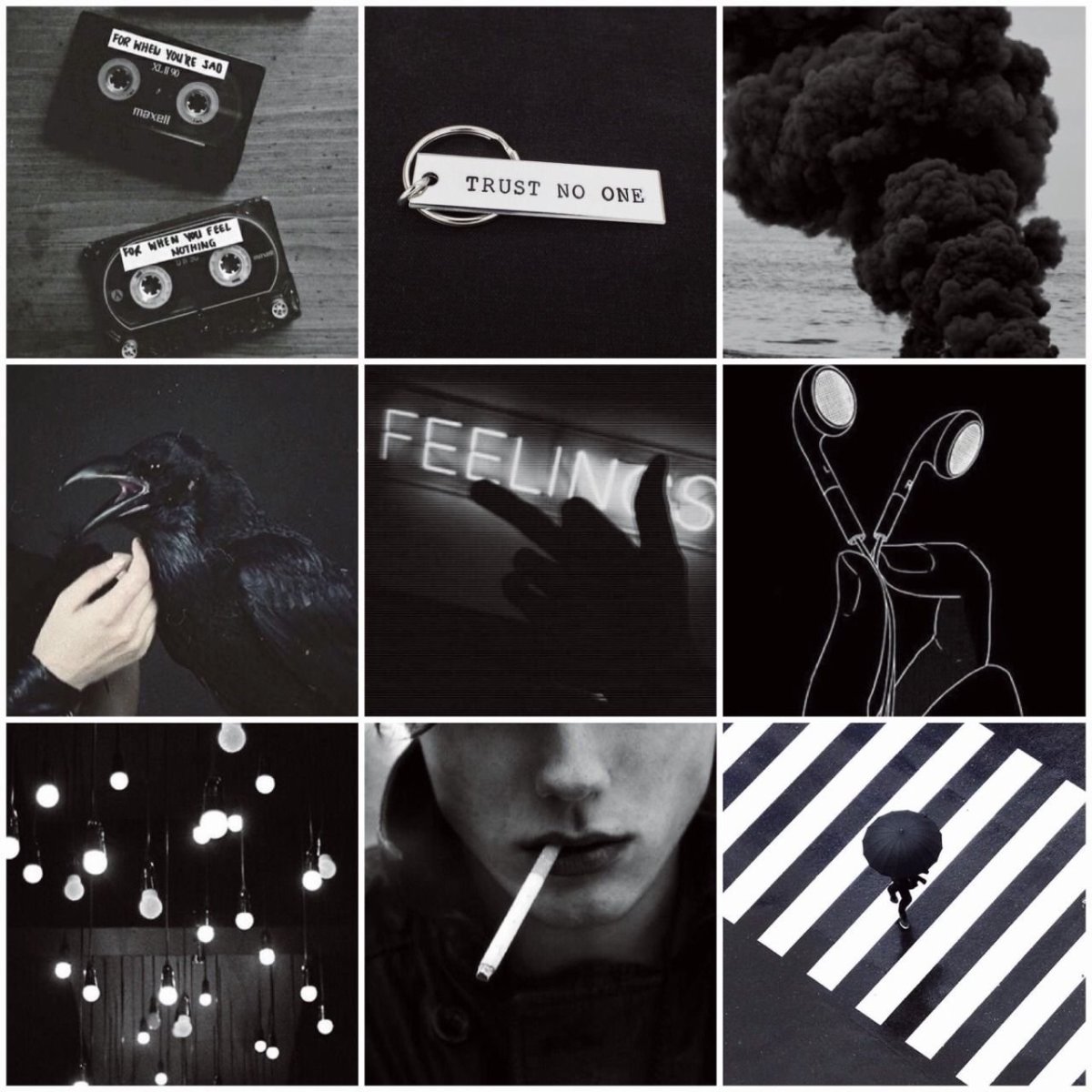 Черно белый коллаж