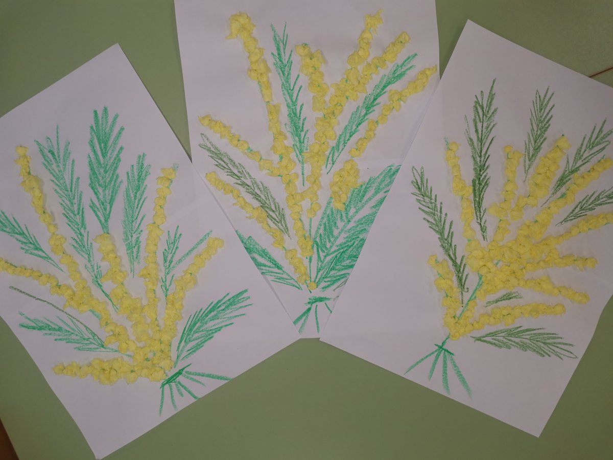 Рисование Мимоза