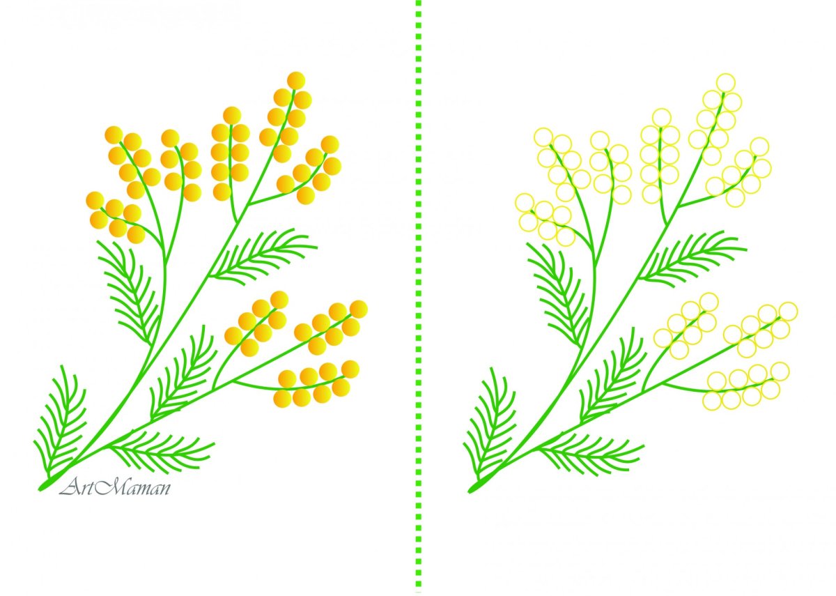 Мимоза поделка