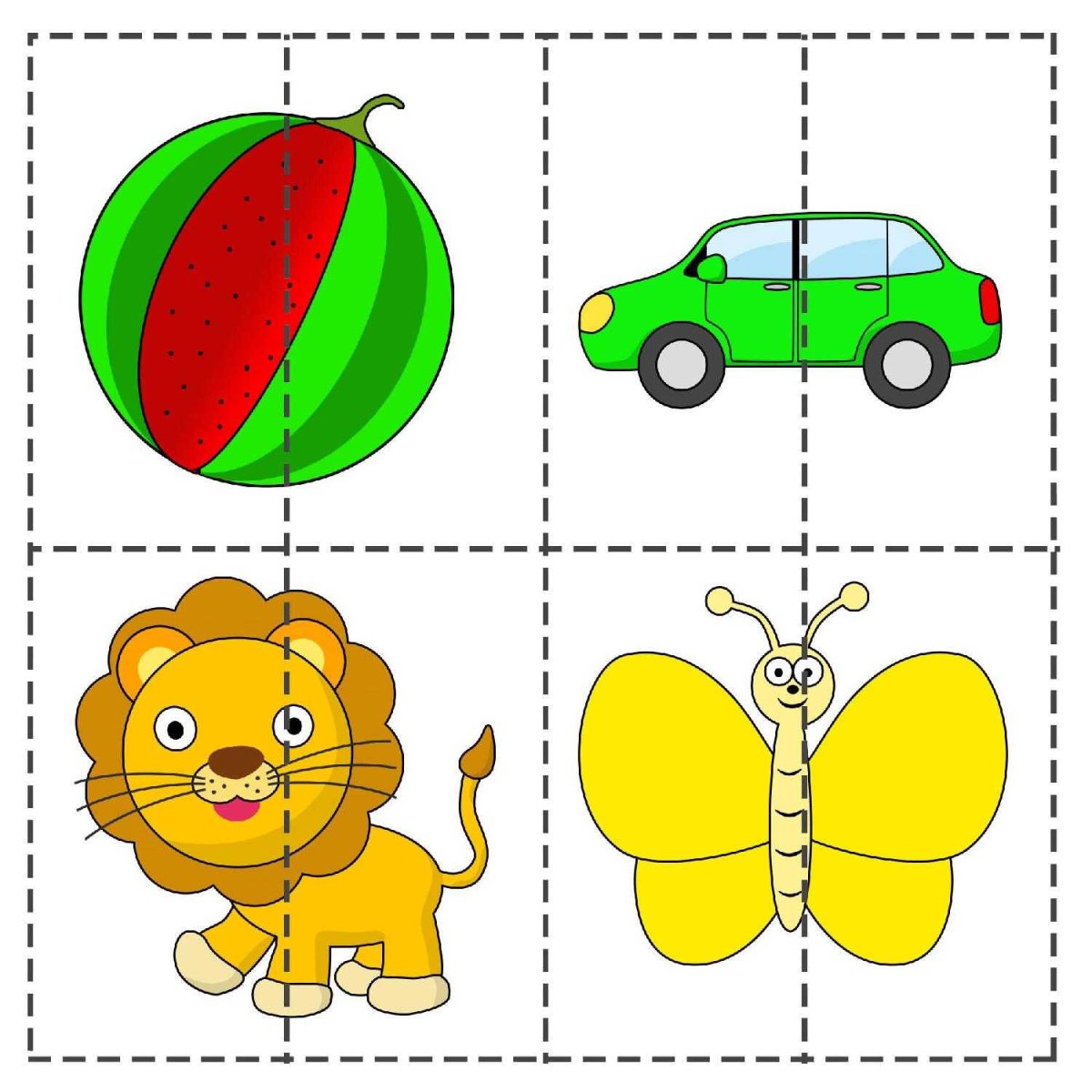 Разрезные пазлы для малышей