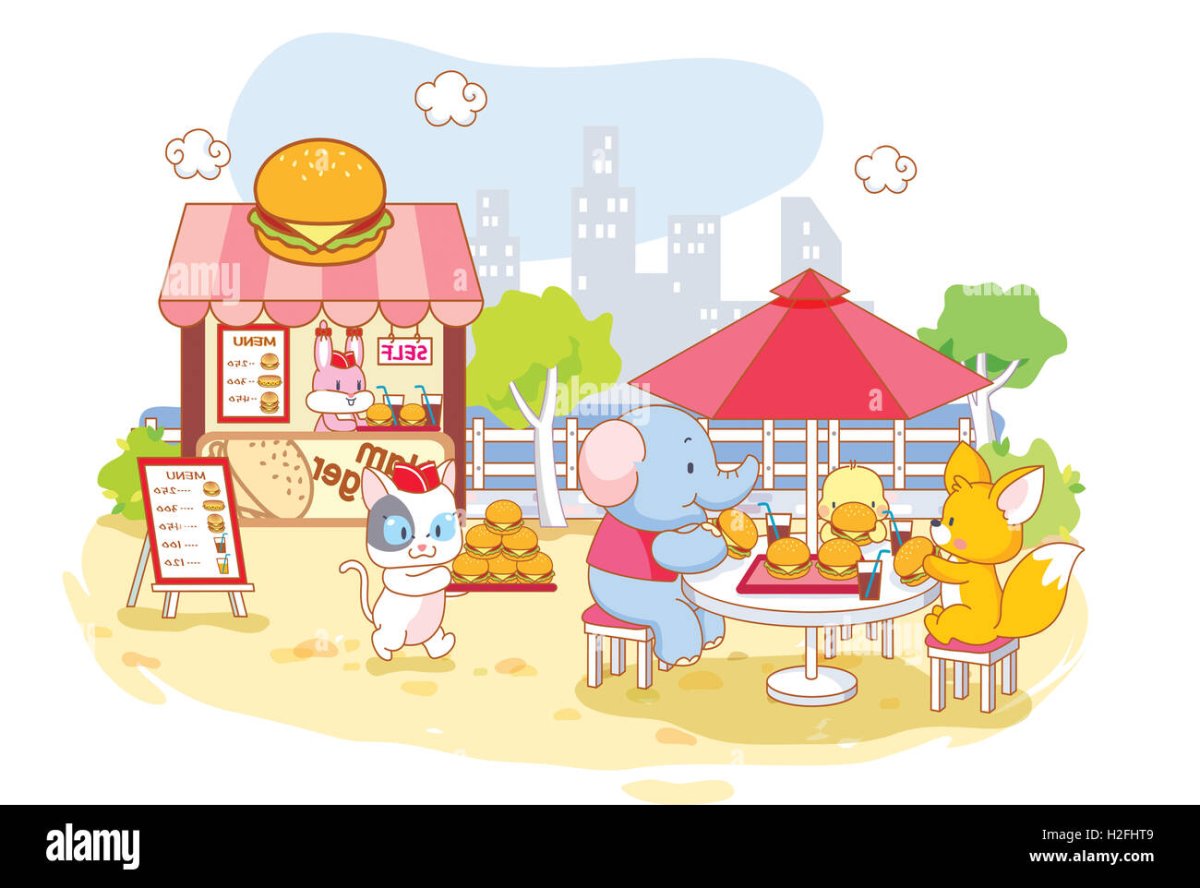 Фон кафе для детей