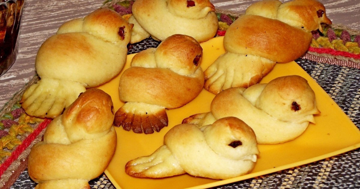 Фигурки Жаворонков из теста