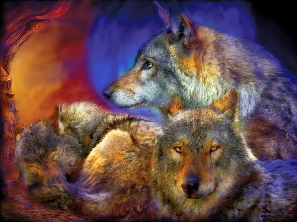 Каваларис картины волки