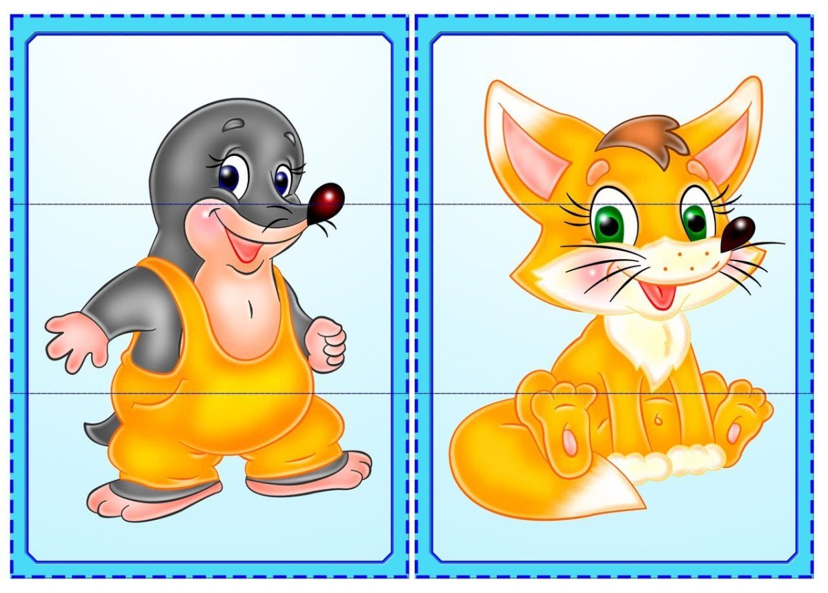 Разрезные пазлы для малышей