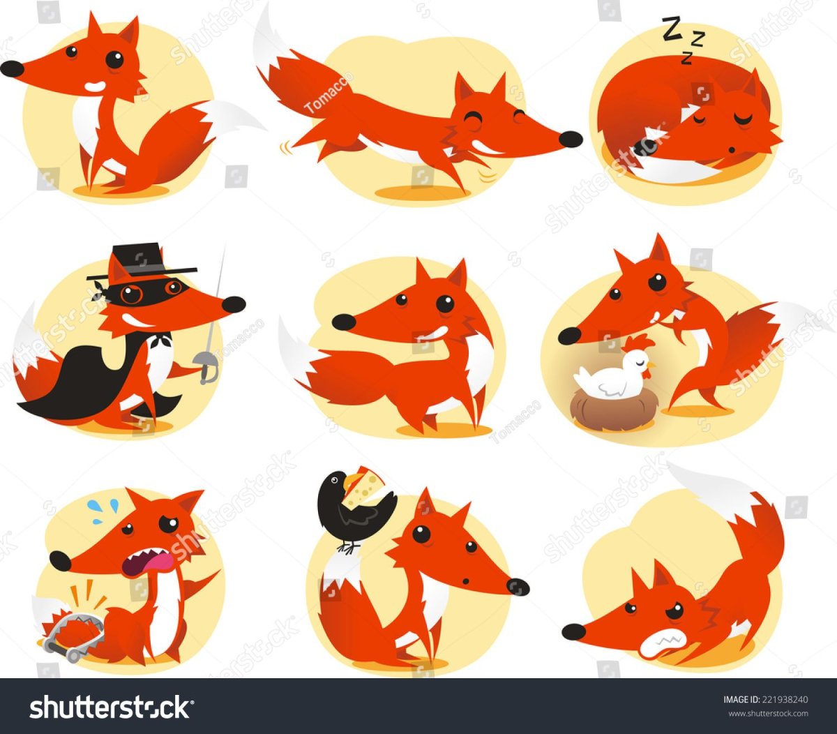 Лиса акварелью для детей