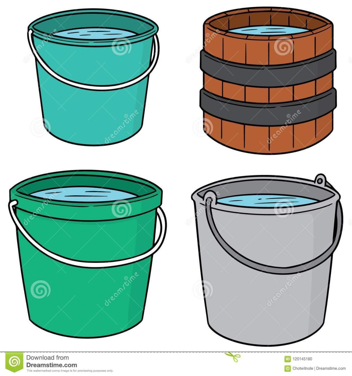 Ведро с водой вектор