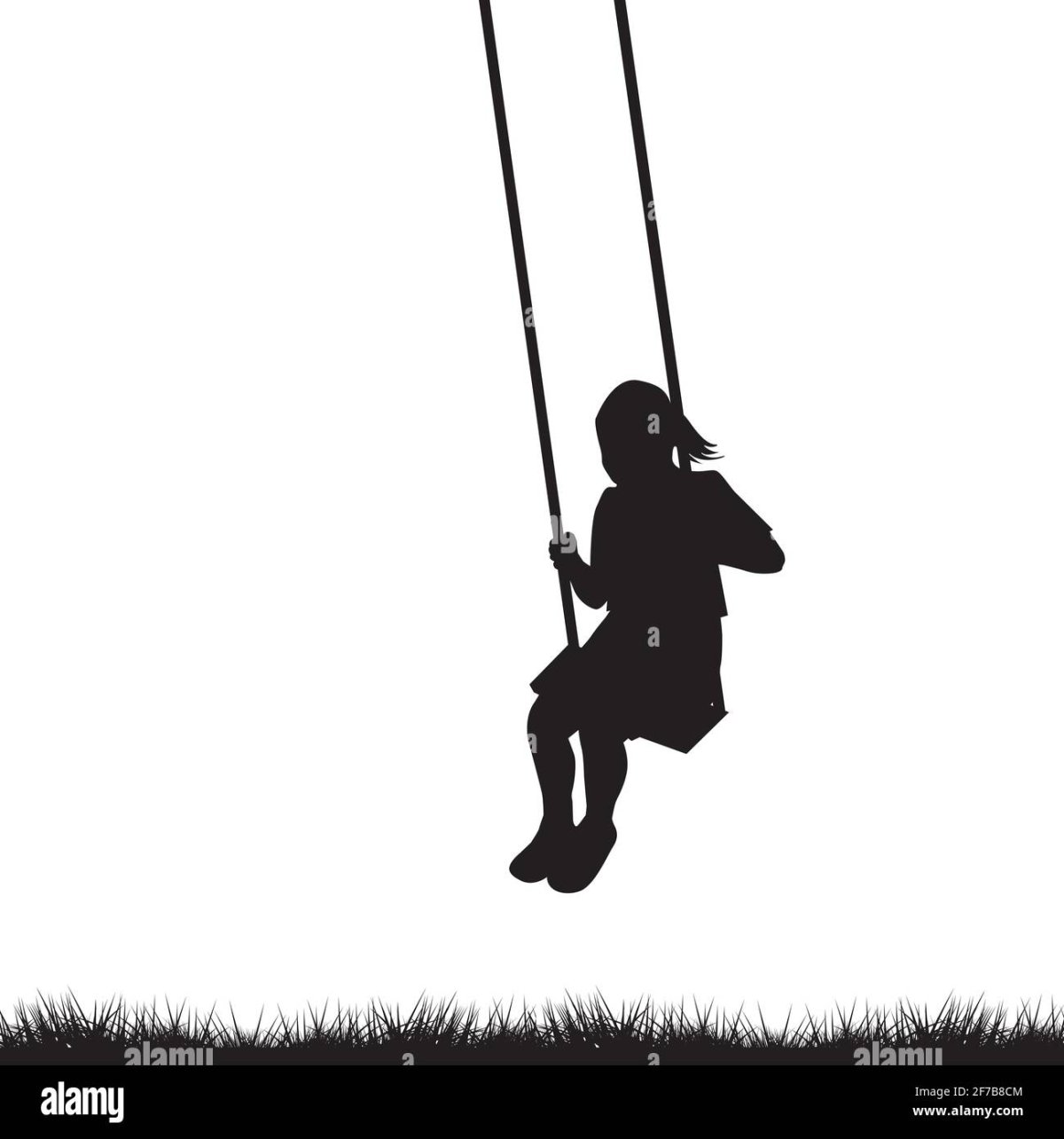 Человек на качелях рисунок