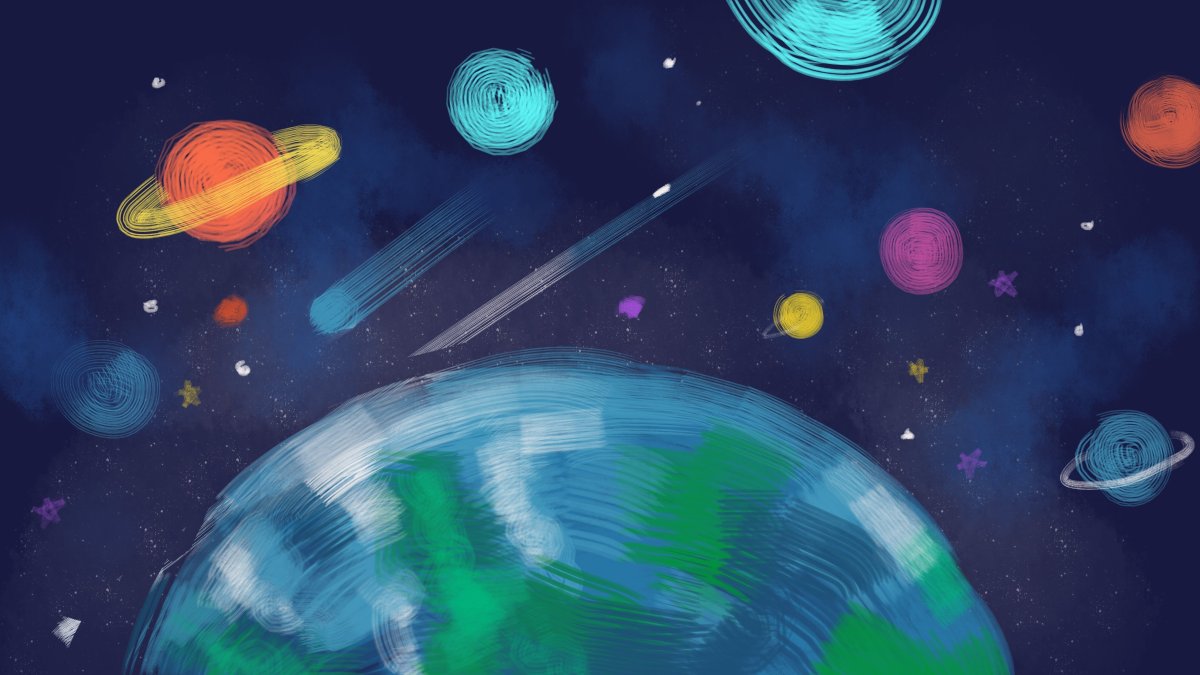 Космос мультяшный