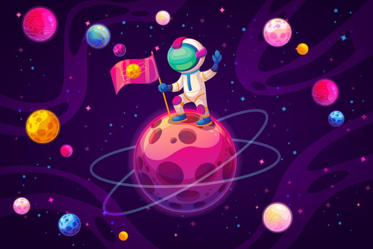 Космонавт в космосе