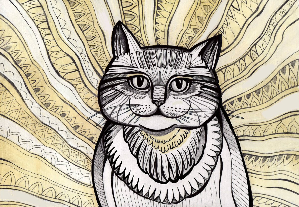 Кошка Графика