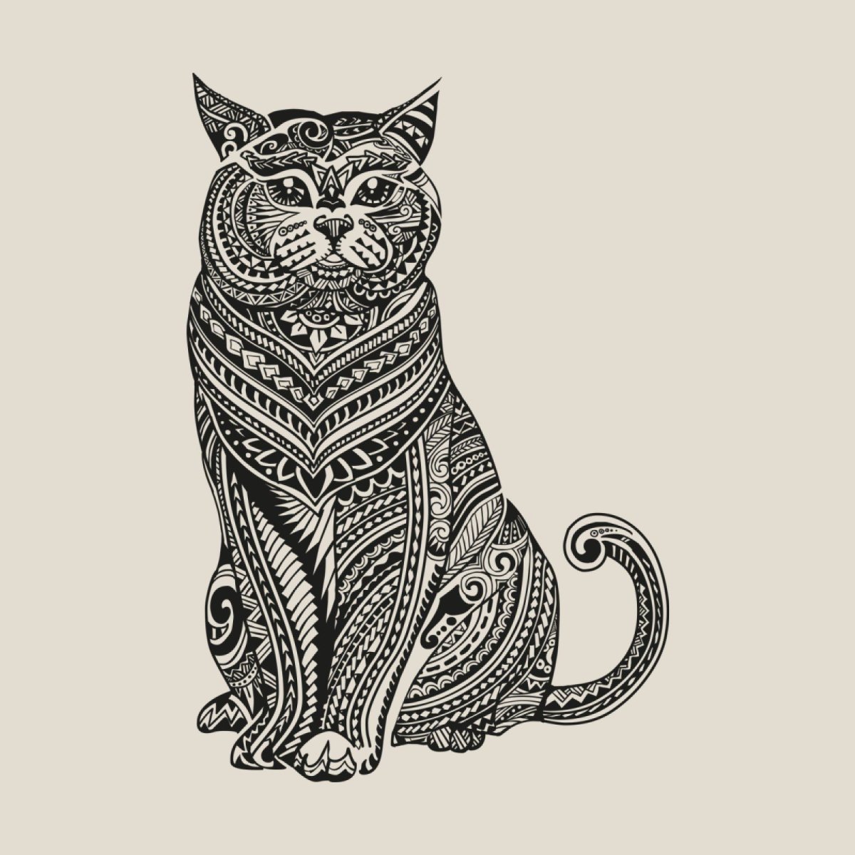 Стилизованные коты в графике