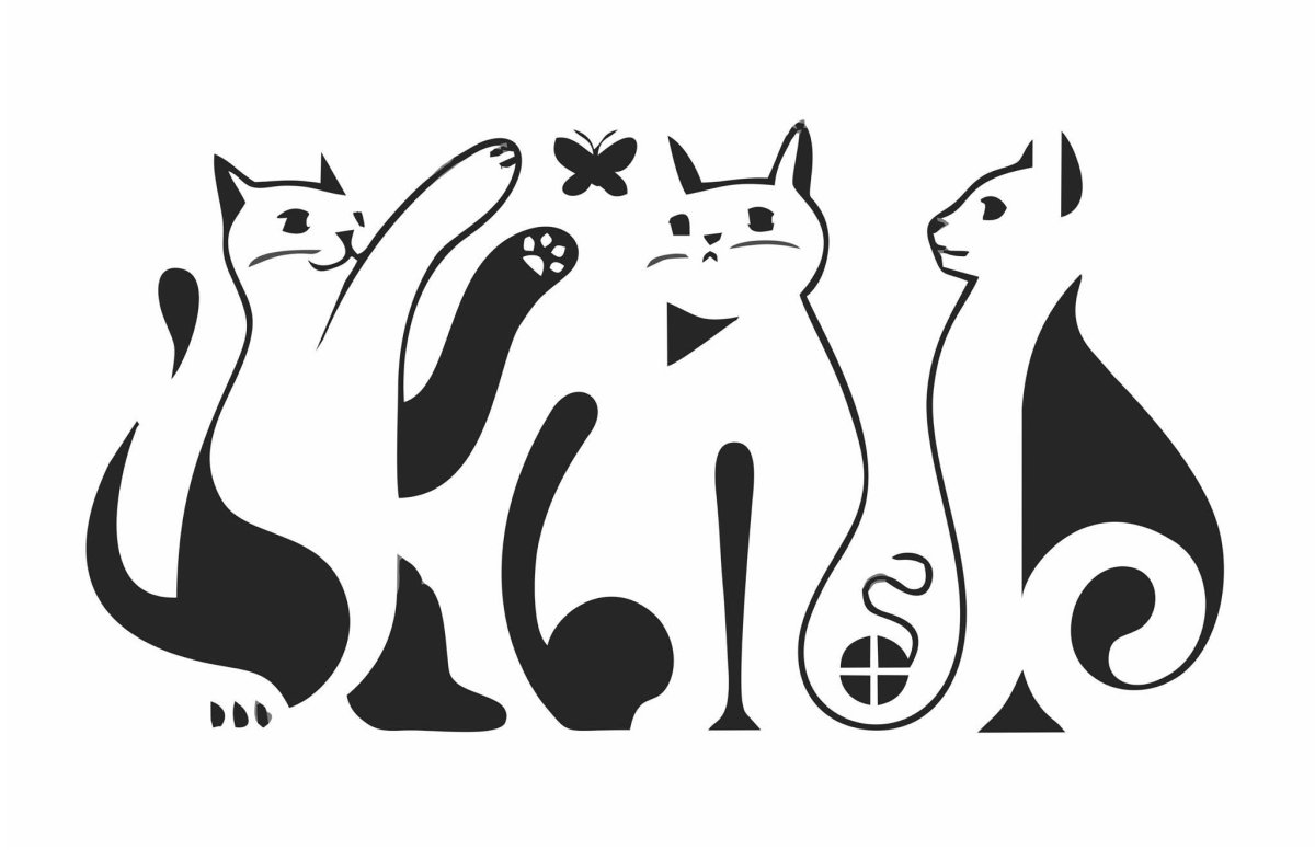 Стилизованное изображение кошки