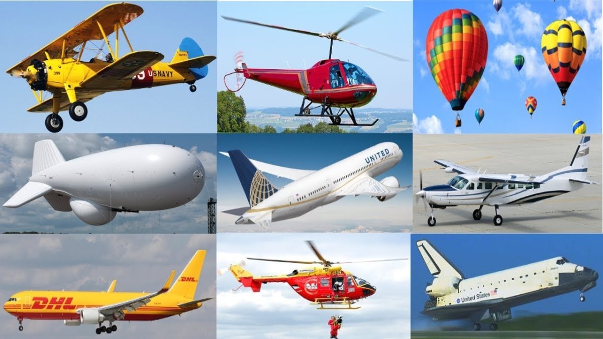 Иллюстрации самолетов разных видов