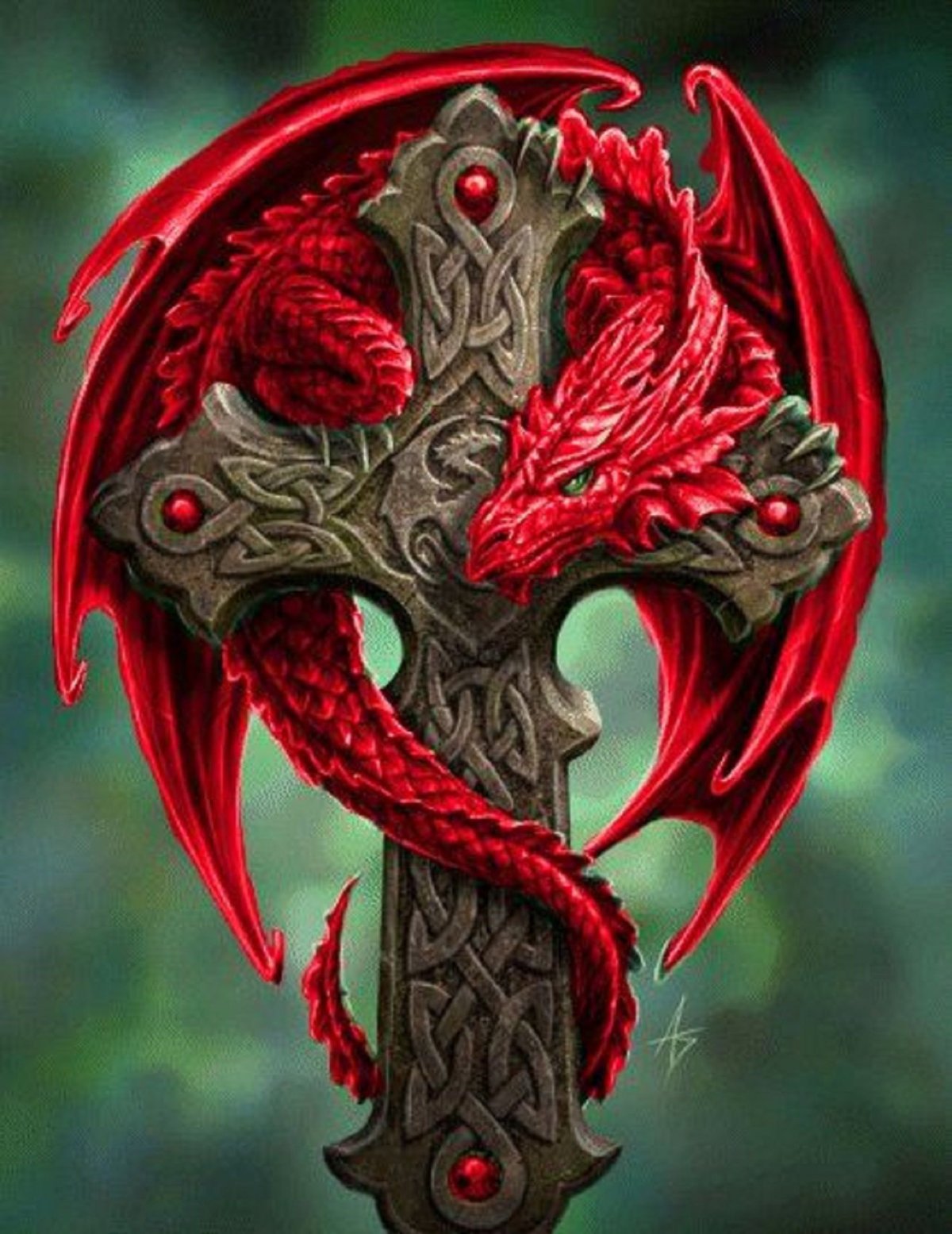 Дракон с розой