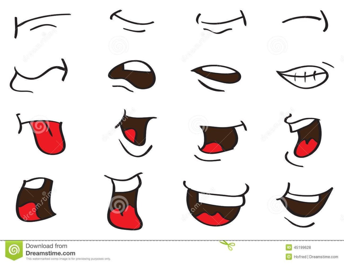 Рот для мультяшных персонажей