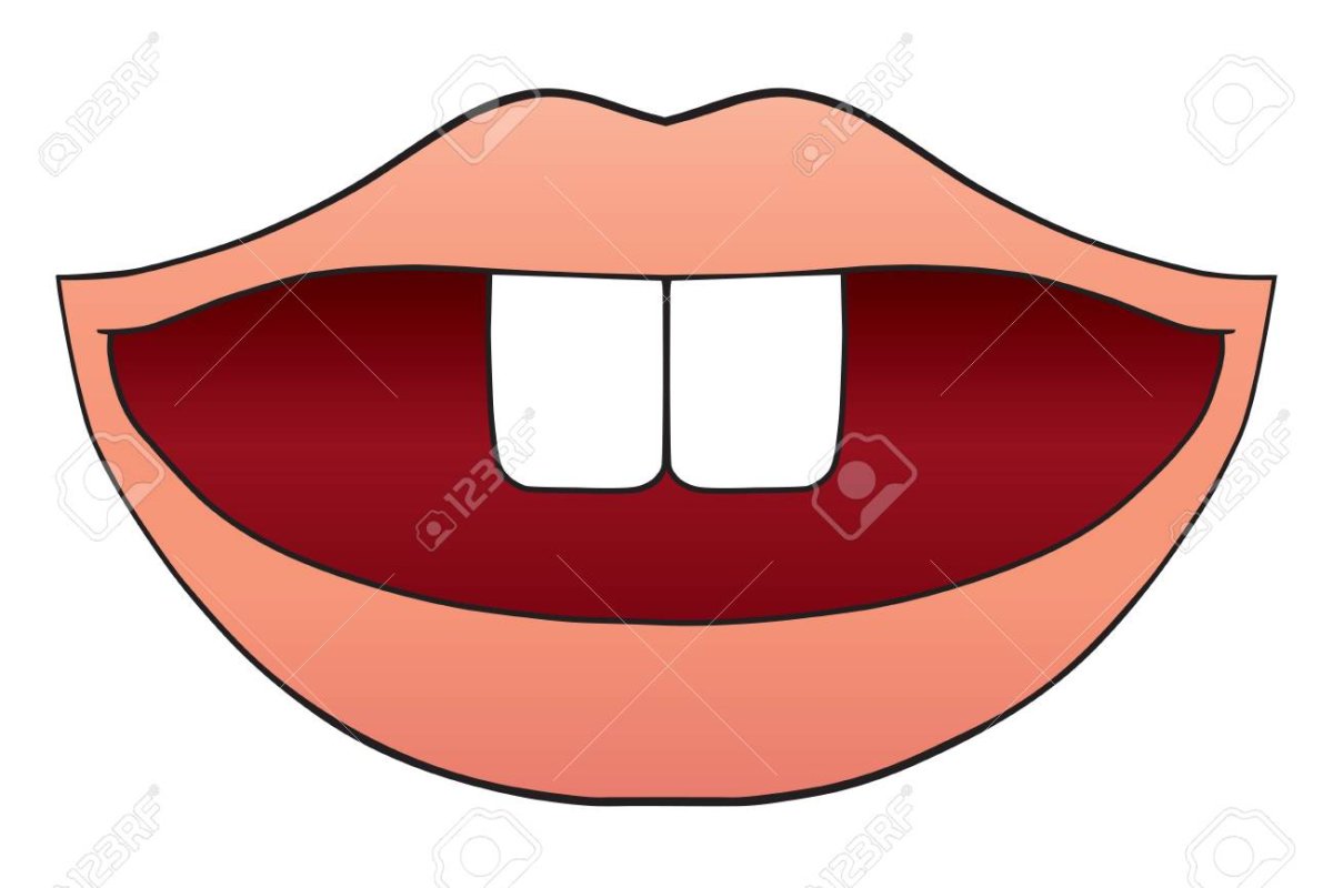 Рот с зубами мультяшный