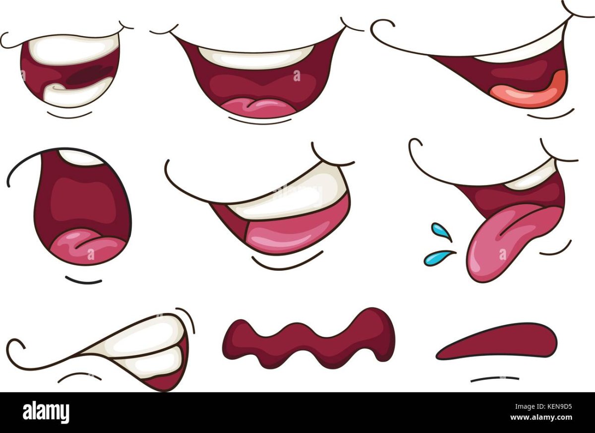 Эмоции рта на поделки