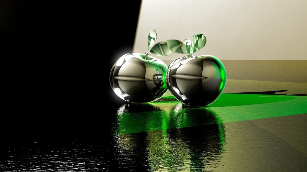 Стеклянные фрукты на рабочий стол