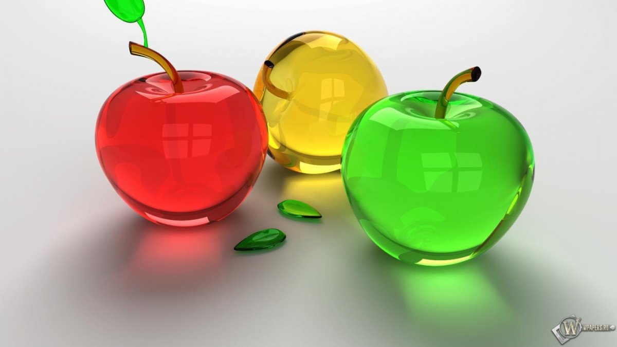 Стеклянные фрукты и овощи