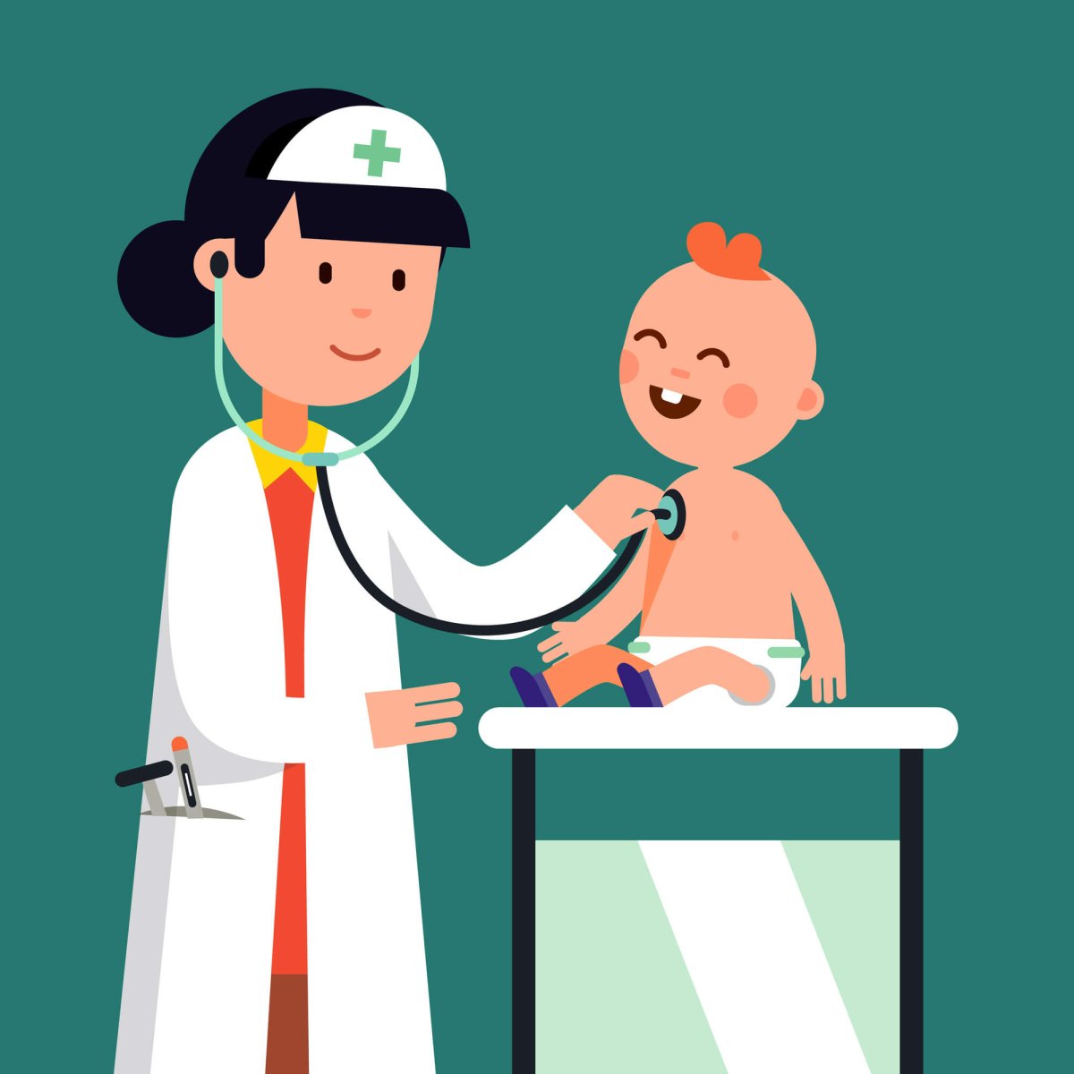 Врач педиатр мультяшный