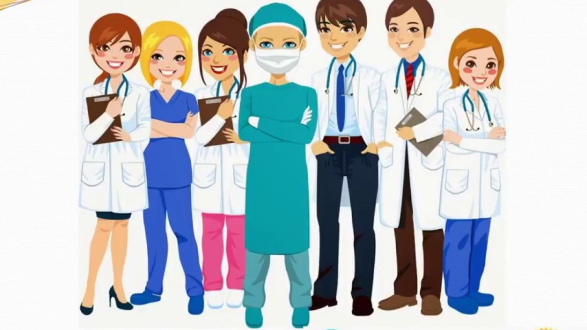 Мультяшный медицинский персонал