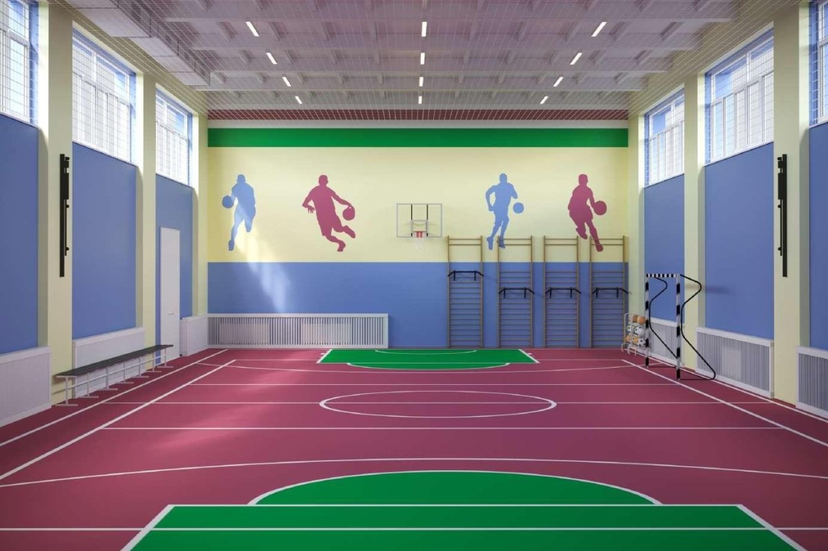 Школьный спортзал