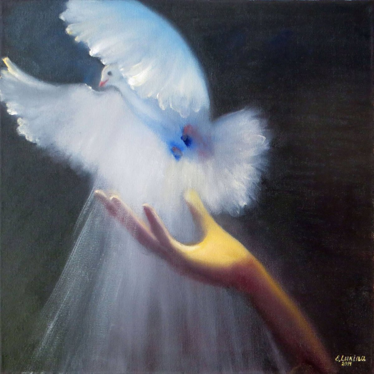 Птица душа на картинах художников