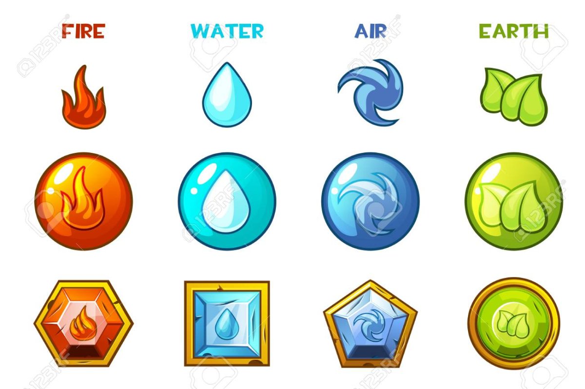 4 Элемента вода земля огонь воздух