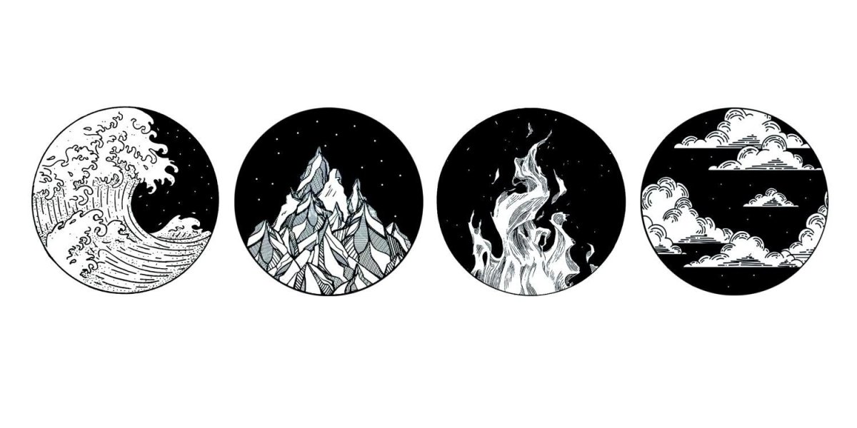 Тату четыре стихии