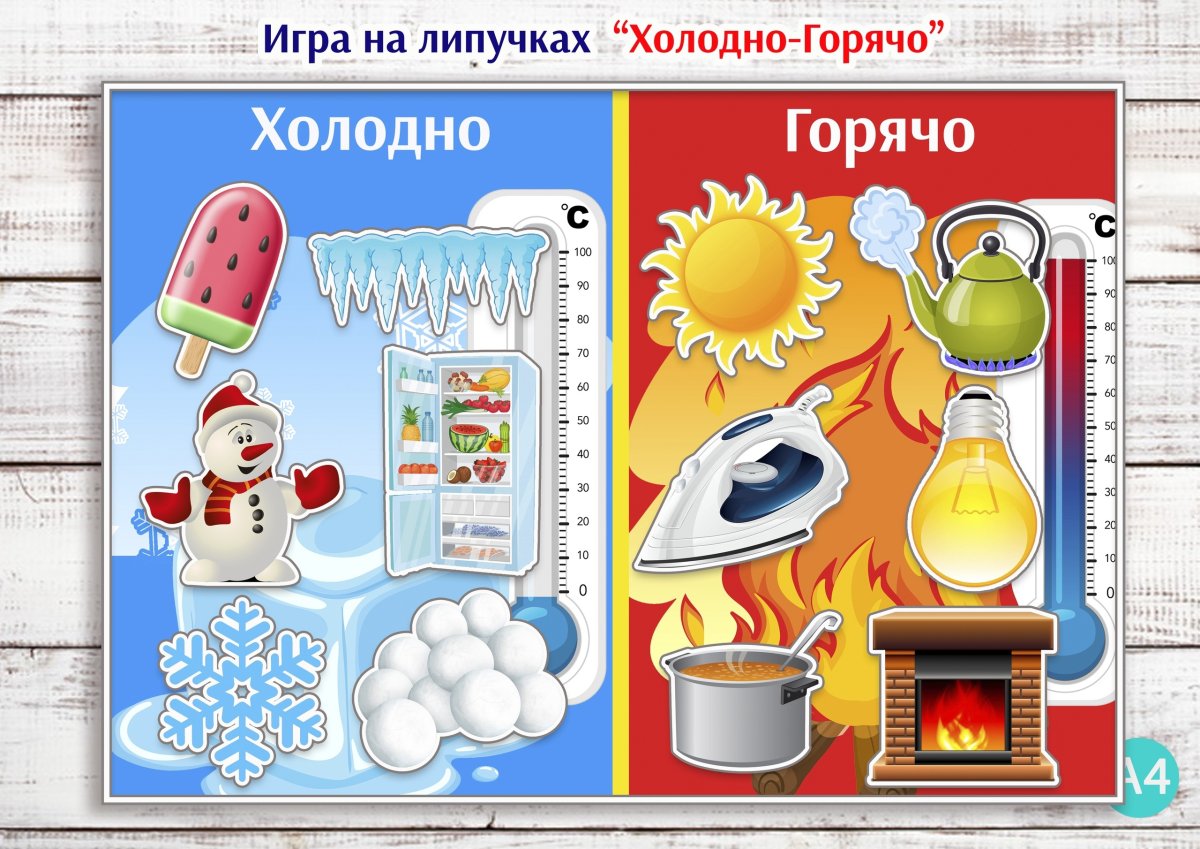 Горячее Холодное игра на липучках