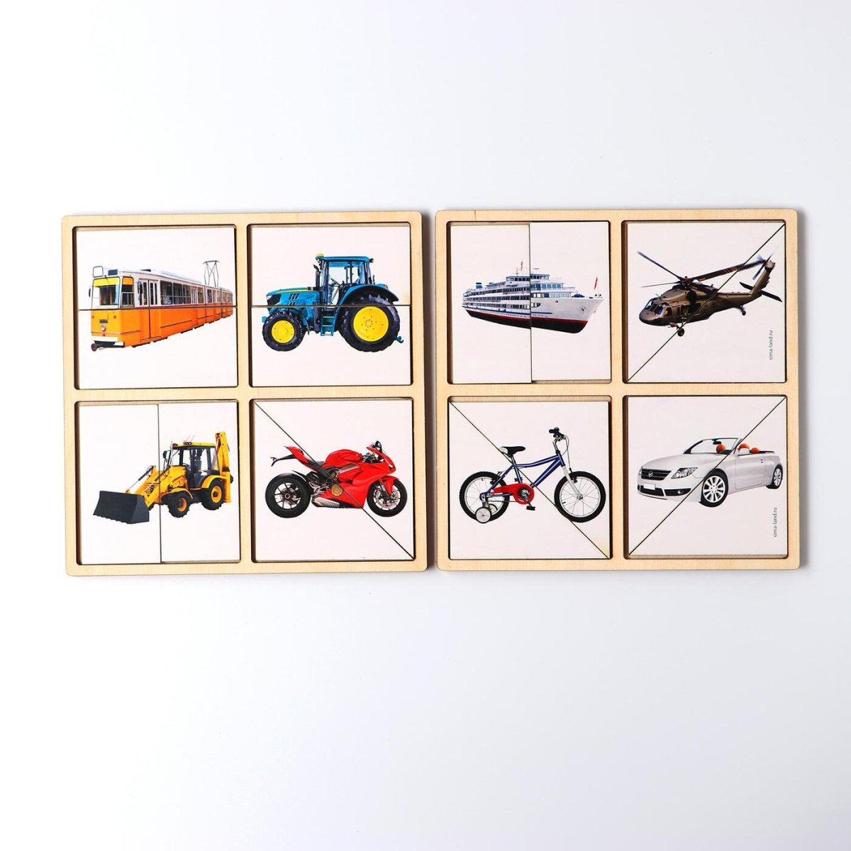 Картинки-половинки «транспорт»