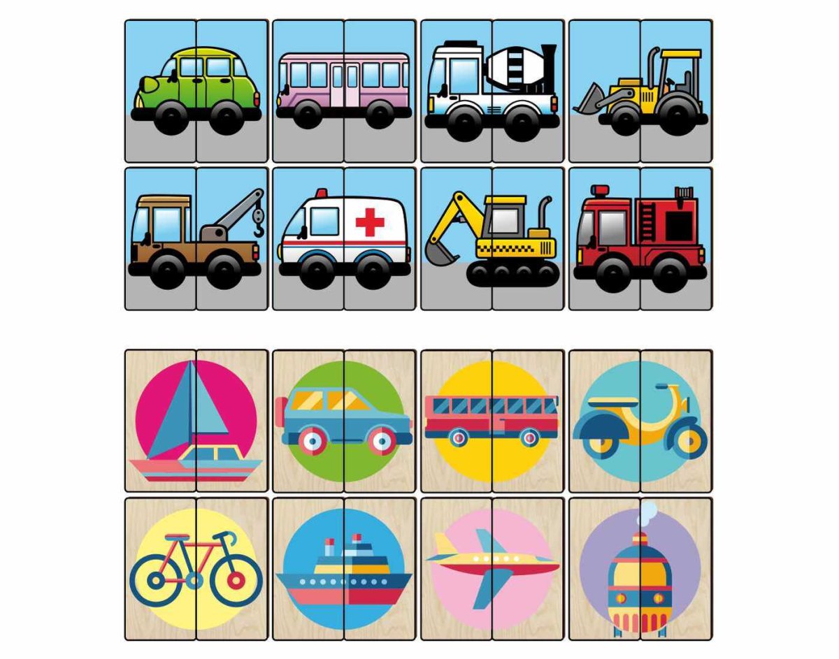 Пазлы половинки для малышей