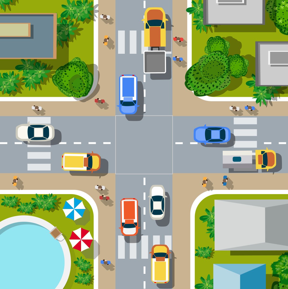 Перекресток клипарт