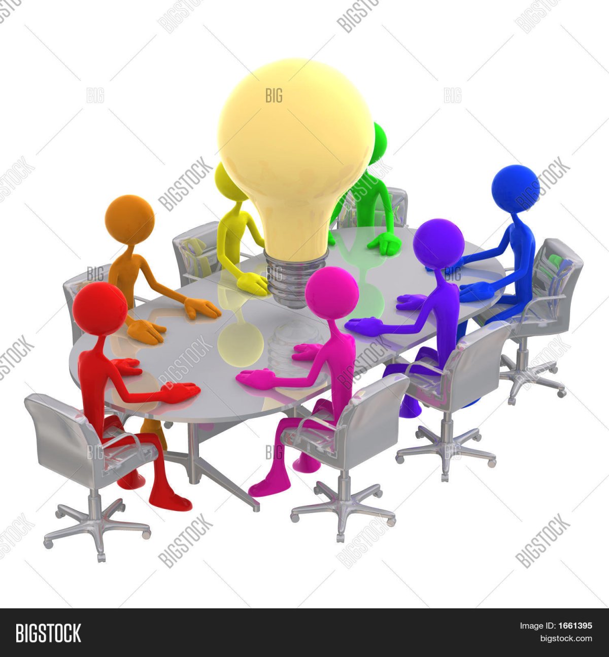 Человечки за столом с вопросами